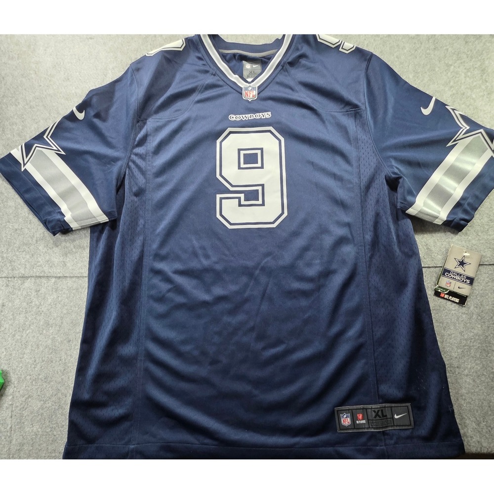 Nike NFL On Field Dallas Cowboys Tony Romo 9 Jersey Navy Blue Mens XL NWT